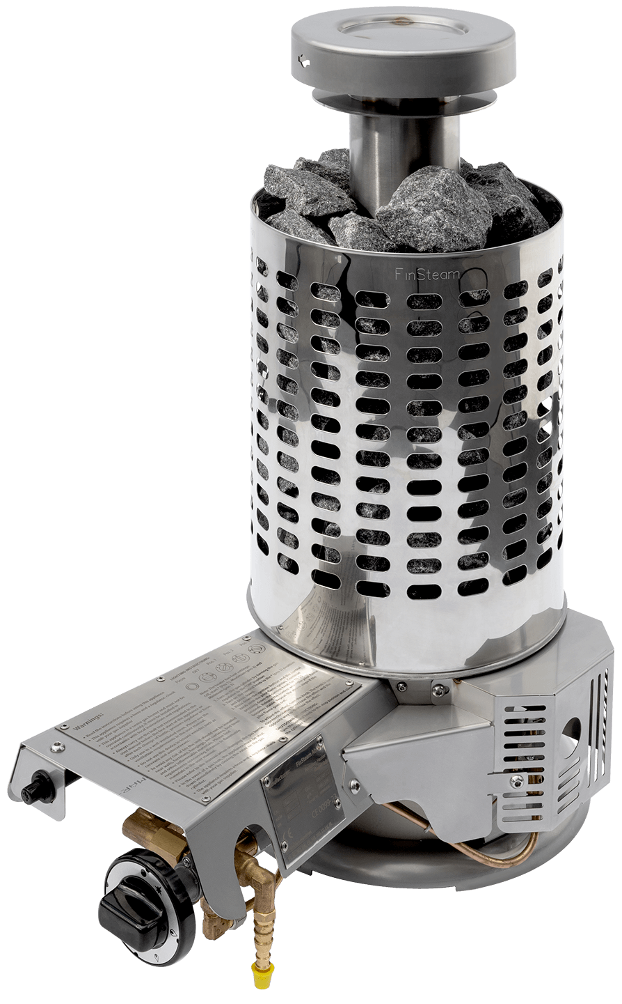 Vooraanzicht links Finsteam heater