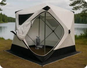 Finsteam Saunakachel en tent